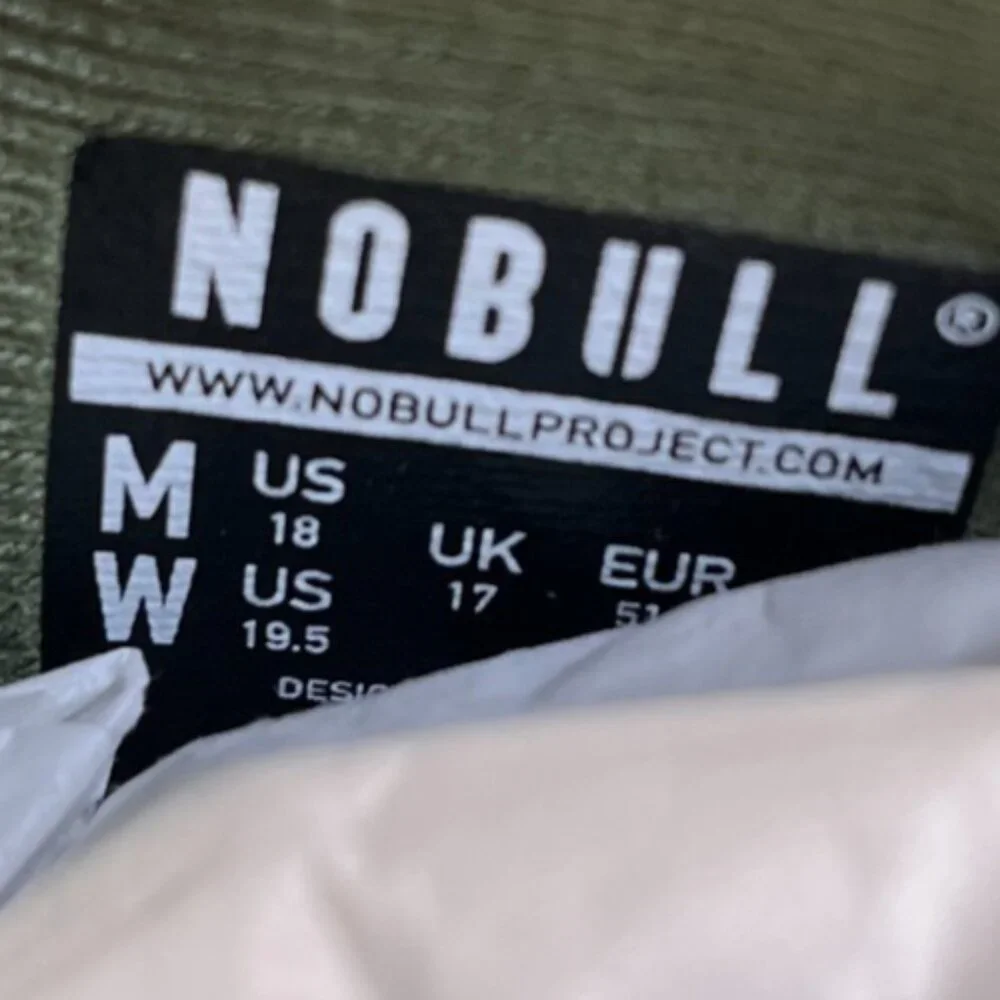 Nobull Mid Suede Trainers Mens Size 18 Green White Running Lace Up Shoes Sneaker